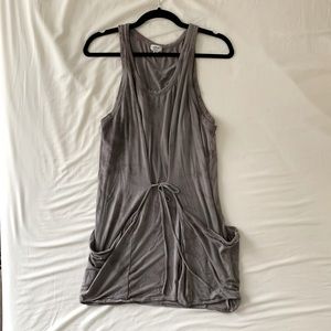 2/$20 Wilfred Aritzia taupe slouchy tank tunic/dress M subtle tie-dye look